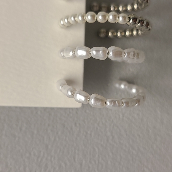 NWT-American Eagle Earrings 3 pair hoop/half hoop style - Picture 3 of 9